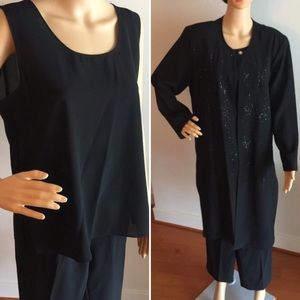 Summer 3-piece Pants and Duster Set